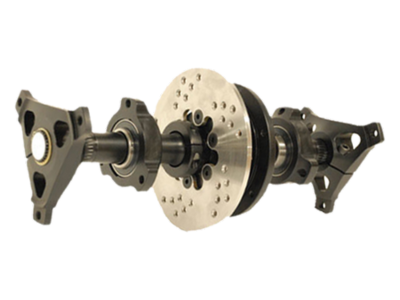 Used OEM axle assembly prepared for compatibility review